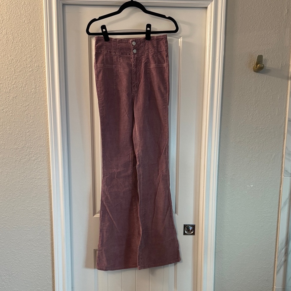 We The Free Mauve Flare Corduroy Jeans
